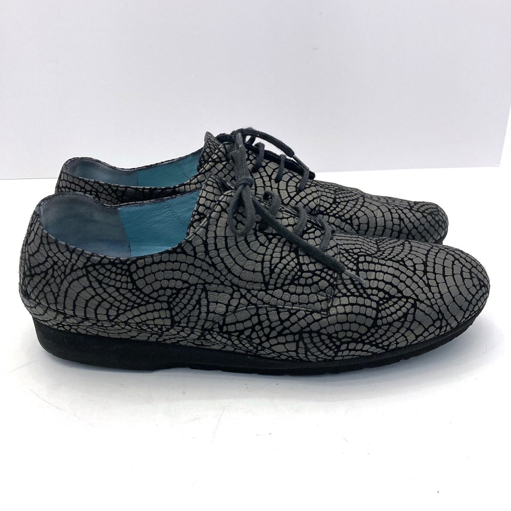 Thierry Rabotin Gatsby Mosaic Oxfords Lightweight Silver Black Womens 11 EU 42
